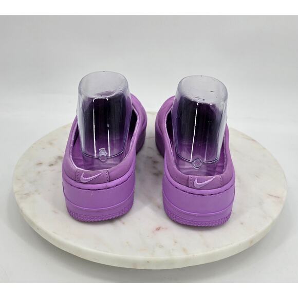 Nike Air Force 1 Mule Slippers – Purple Plush Slide-On Comfort - Picture 5 of 9